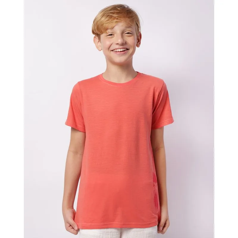 Camiseta Juvenil Flame Manga Curta Tropical Laranja 12