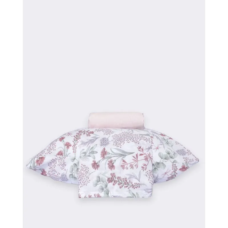 Jogo De Cama Solteiro Andreza 3 Peças Estampa Floral Branco UN