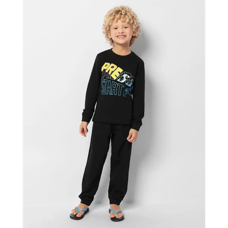 Pijama Infantil Moletinho Estampa Game Manga Longa Preto 8