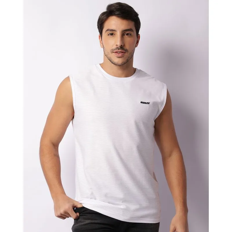 Regata Masculina Machão Canelada Branca P