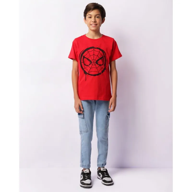 Calça Jeans Juvenil Jogger Bolso Cargo Estonado Azul 10