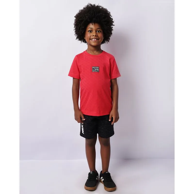 Bermuda Infantil Moletinho Flame Bolso Cargo Preta 8