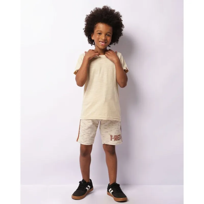 Bermuda Infantil Moletinho Texturizada Bege 6