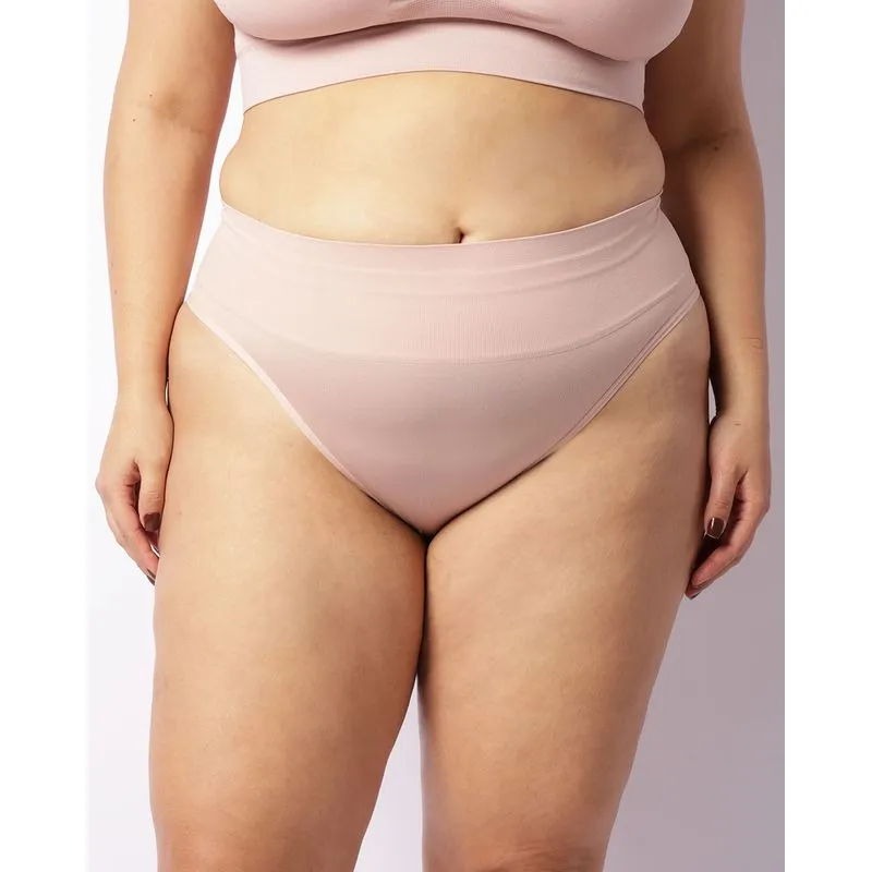 Calcinha Plus Size Feminina Biquíni Sem Costura Rosa G1
