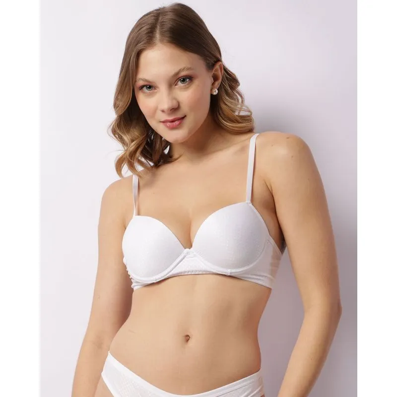 Sutiã Feminino Com Base E Bojo Texturizado Branco 46