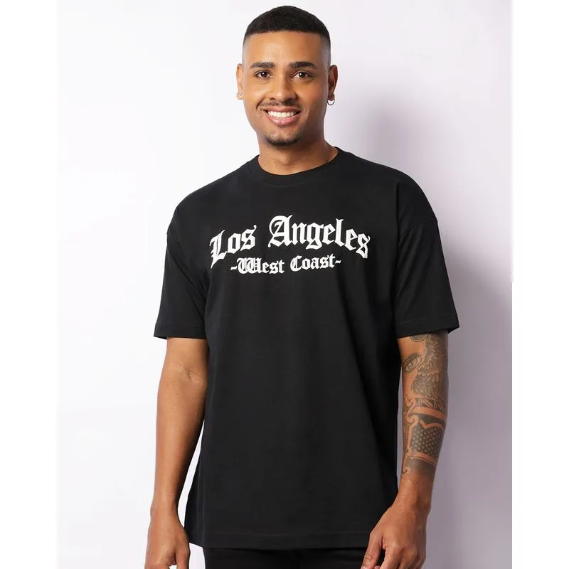 Camiseta Masculina Estampa Escrita Manga Curta Preta M