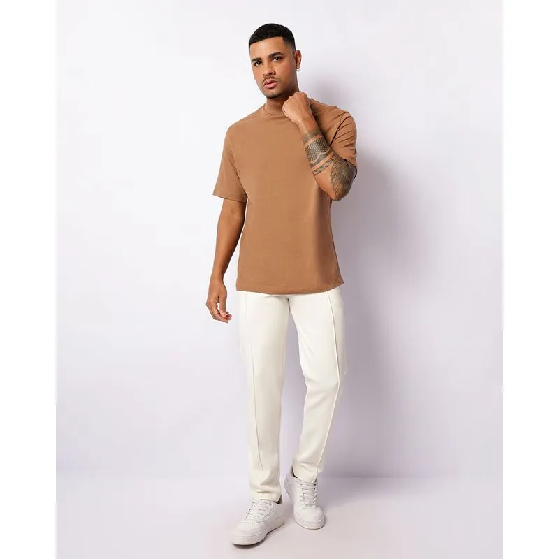 Calça Masculina Reta Helanca Off White M