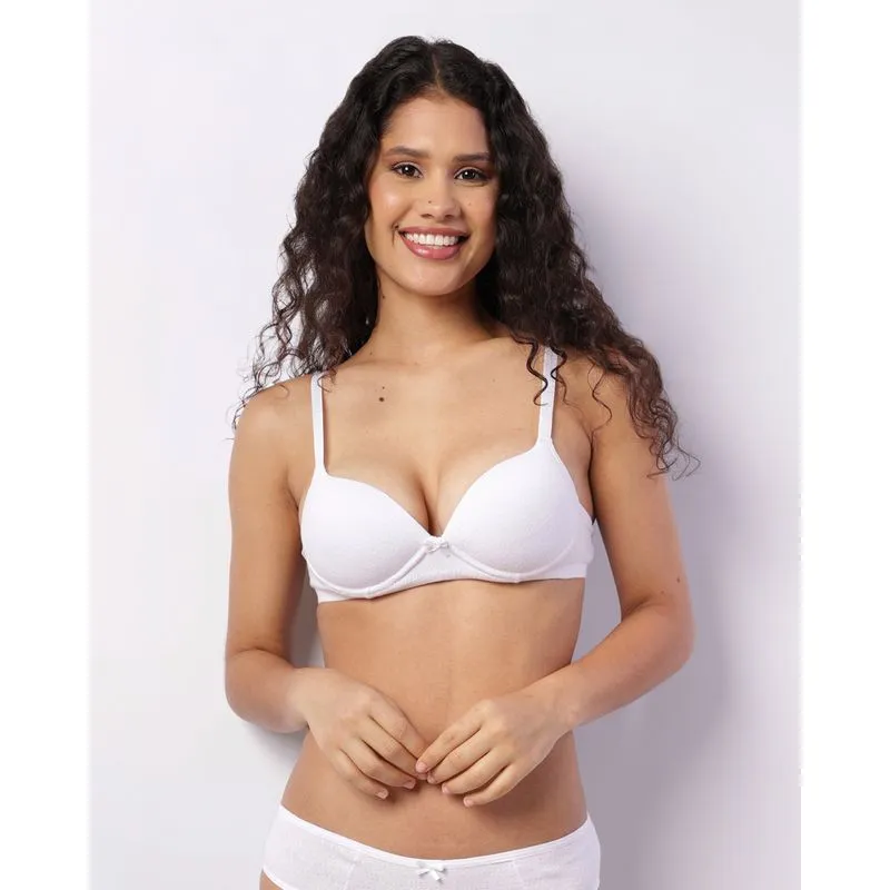 Sutiã Feminino Com Base E Bojo Branco 40