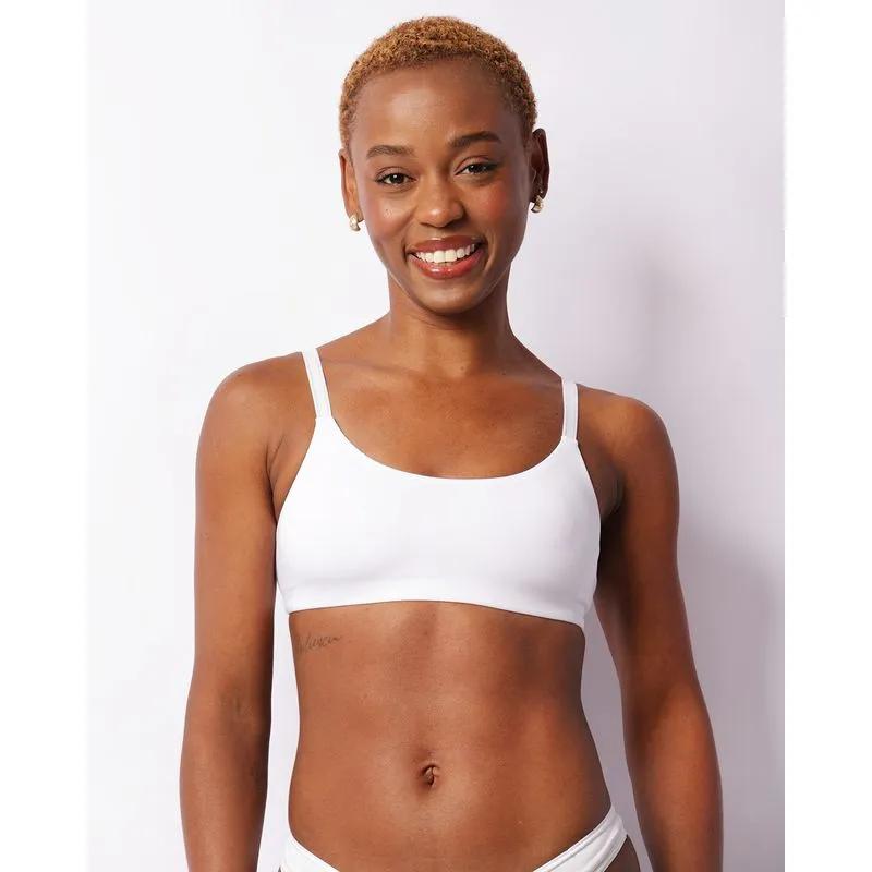 Sutiã Feminino Top Liso Branco M