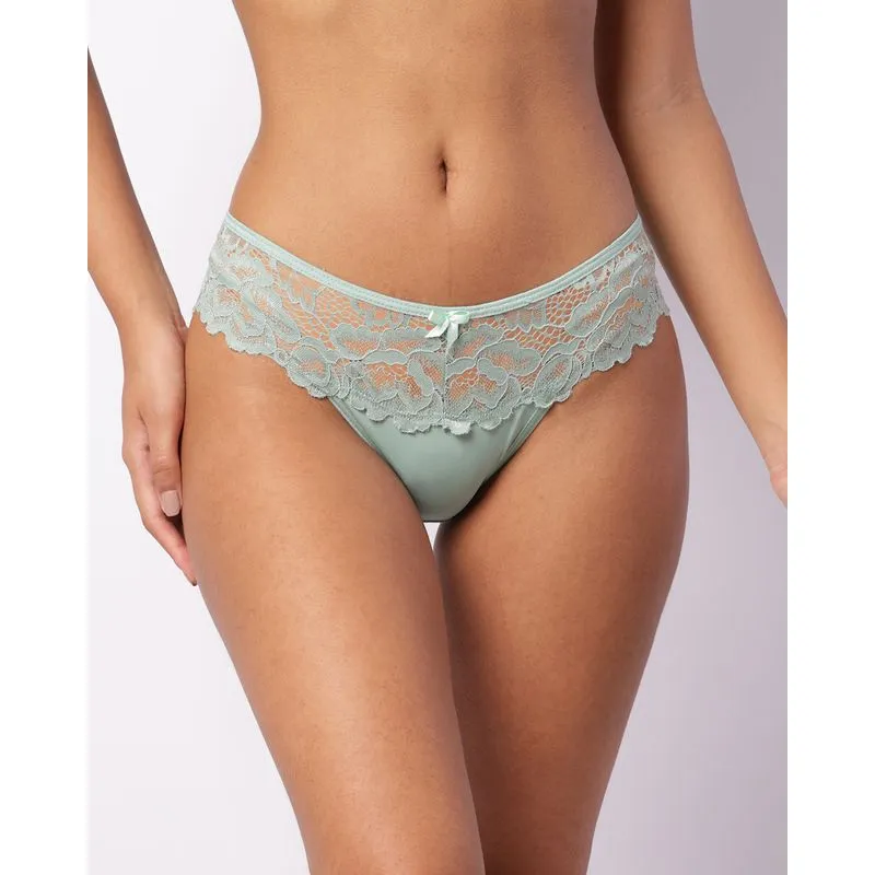 Calcinha Feminina Biquíni Com Renda Verde M