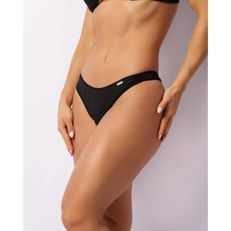 Calcinha Feminina Fio Duplo Canelada Preta P