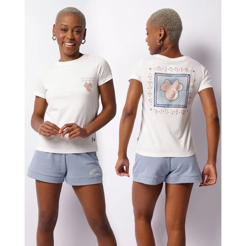 Camiseta Feminina Minnie Manga Curta Branca P