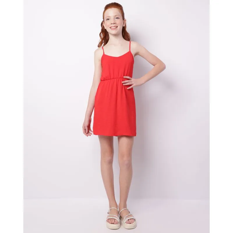 Vestido Juvenil Curto Alcinha Vermelha 10