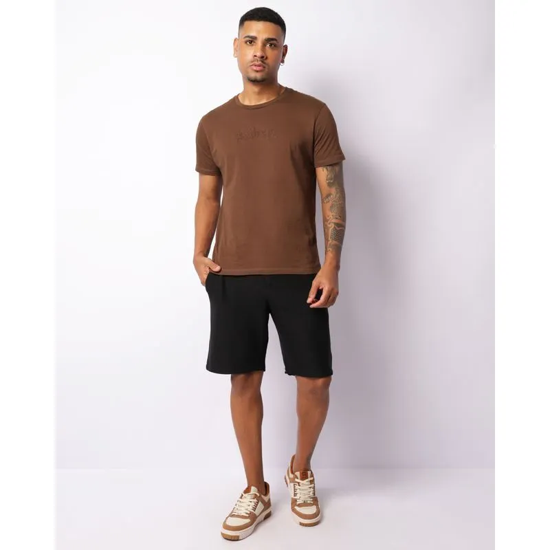 Bermuda Masculina Reta Texturizada Com Cordão Preta G
