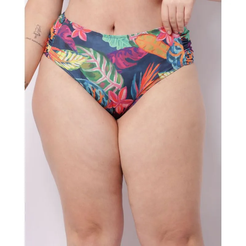 Biquíni Calcinha Plus Size Avulsa Bombom Estampada Marinho 48