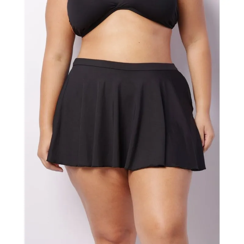 Calcinha Biquíni Plus Size Com Saia Preto 48