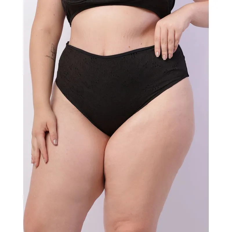 Calcinha Biquíni Plus Size Avulsa Laise Preto 50