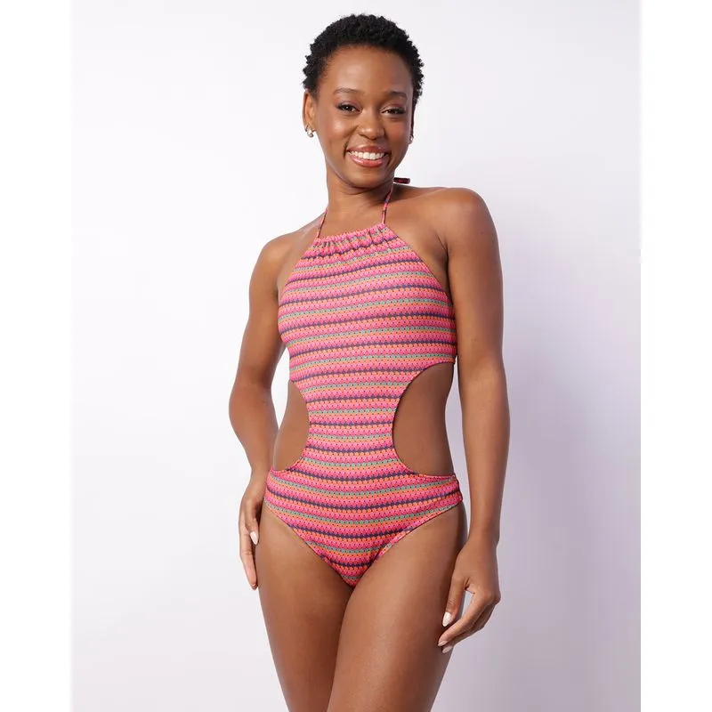Maiô Feminino Engana Mamãe Estampado Rosa M
