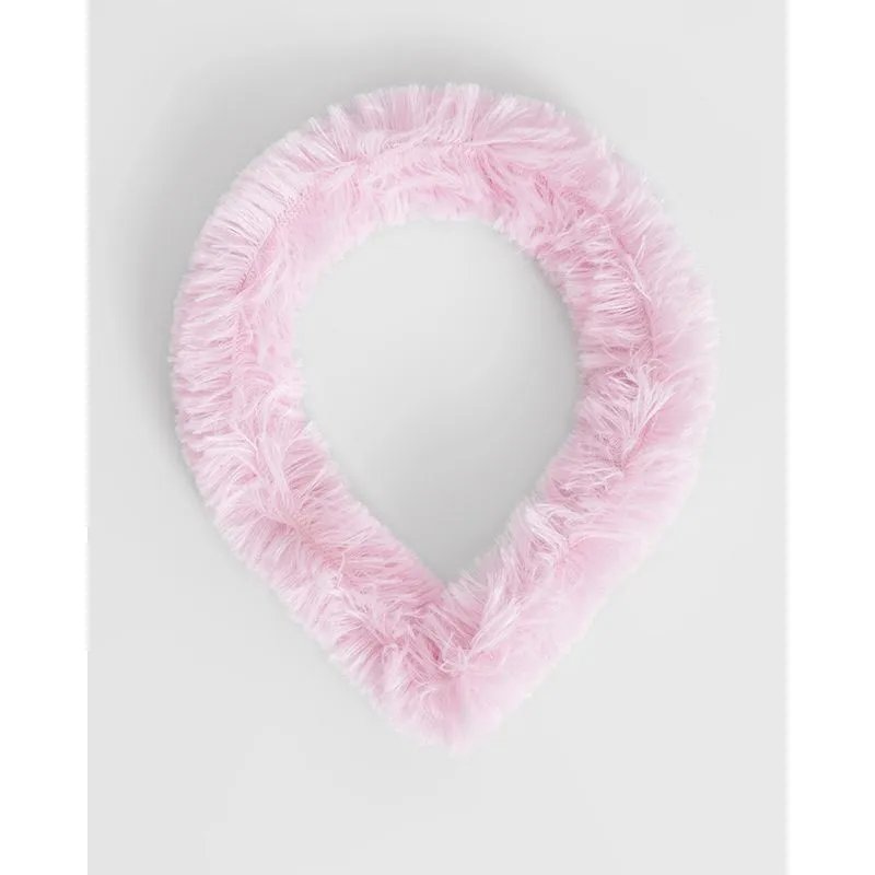 Tiara Infantil Com FruFru Rosa UN