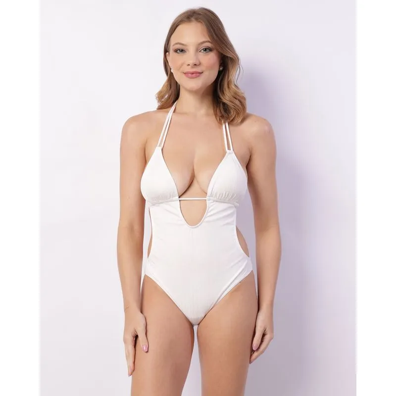 Maiô Feminino Engana Mamãe Texturizado Branco P