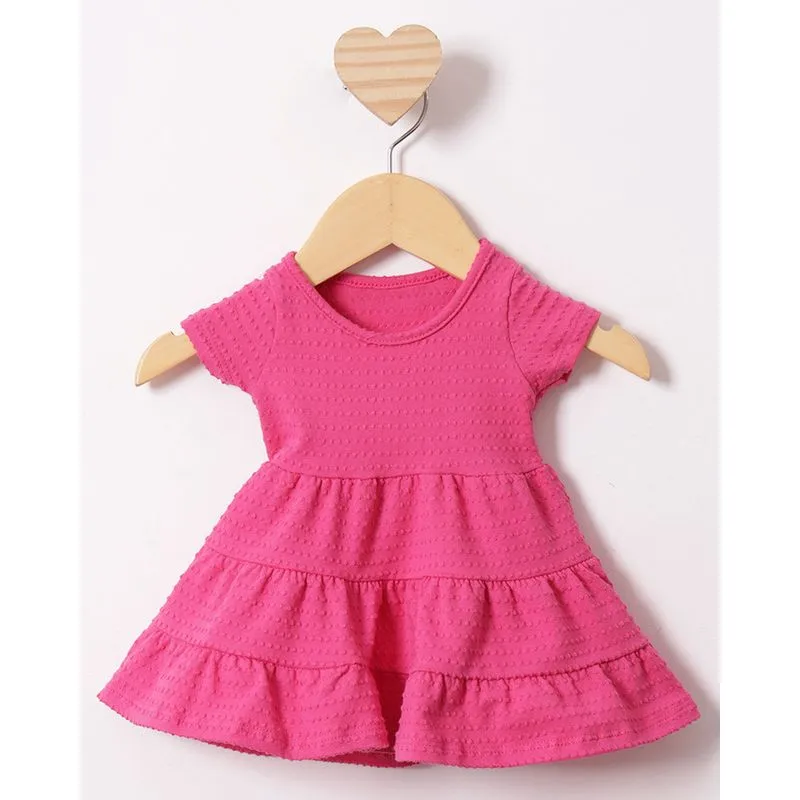 Vestido Bebê Curto Três Marias Poá Rosa G