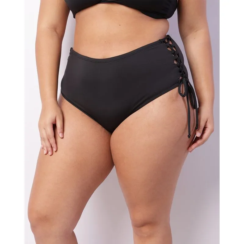 Calcinha Biquíni Plus Size Avulsa Colissê Lateral Preta 52