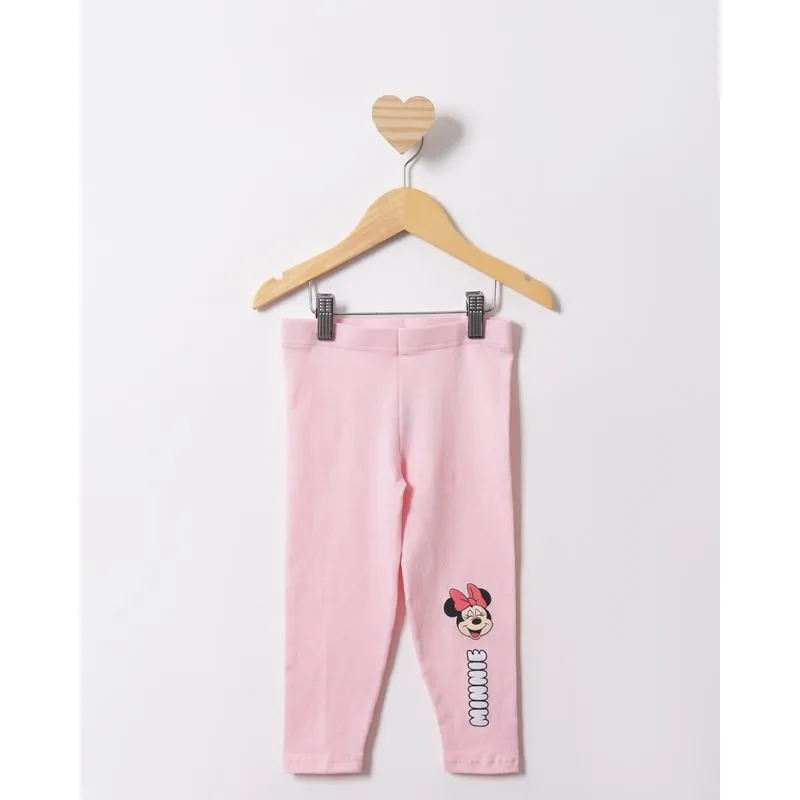 Calça Legging Bebê Disney Estampa Minnie Rosa 1