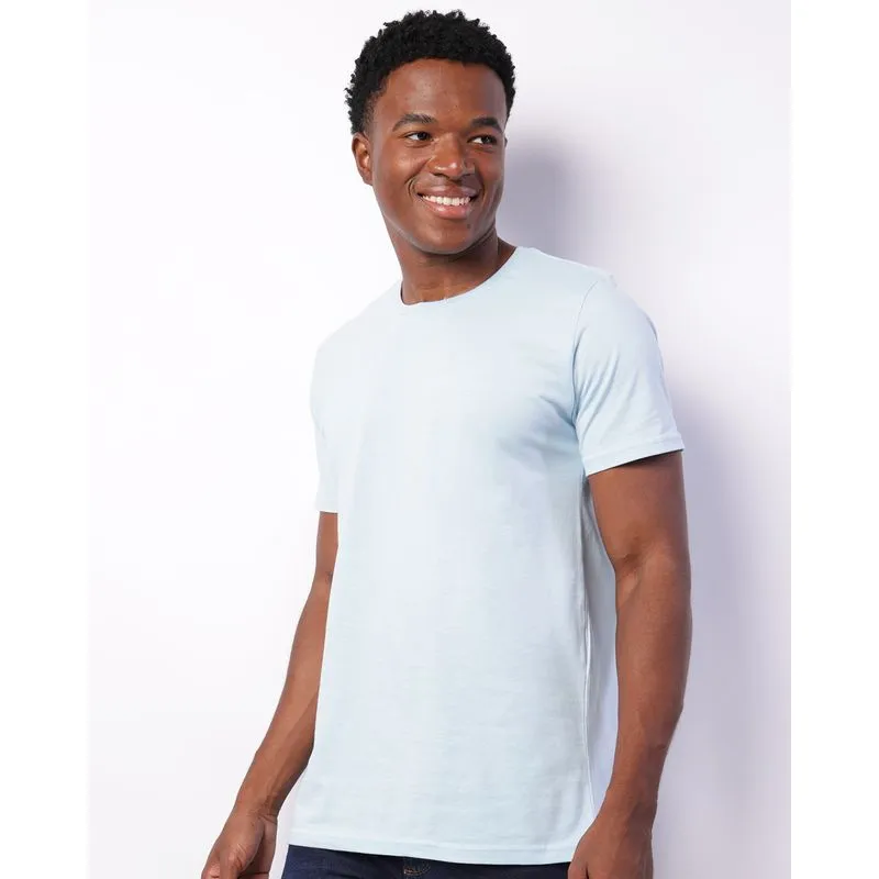 Camiseta Masculina Manga Curta Básica Azul GG