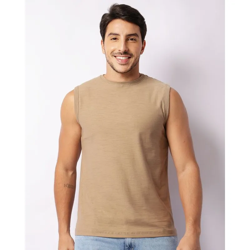 Regata Masculina Flamê Básica Bege P