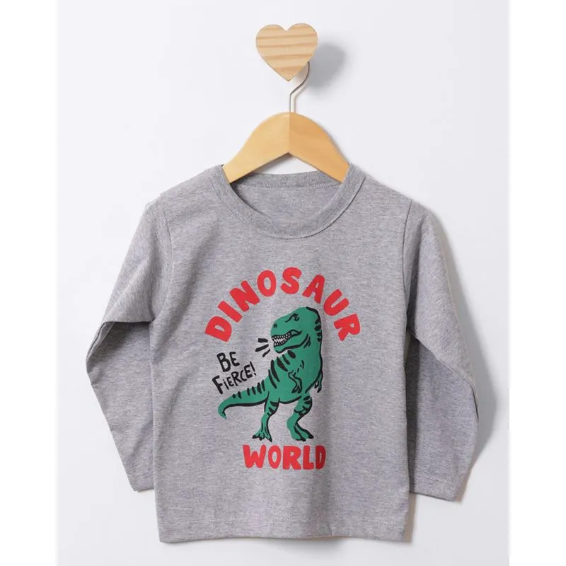 Camiseta Bebê Estampa Sortida Manga Longa Cinza 2