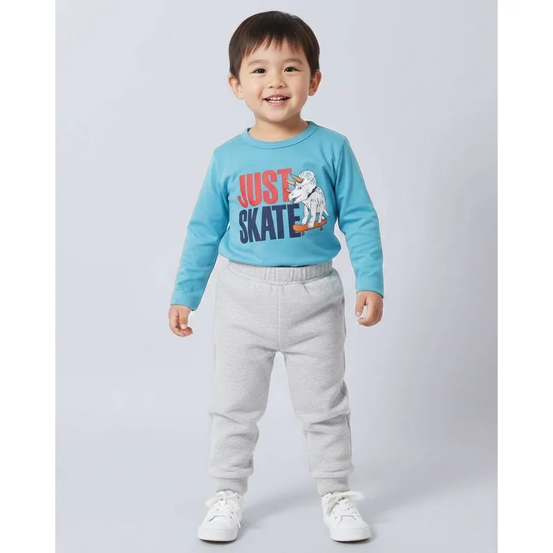 Camiseta Bebê Estampa Sortida Manga Longa Azul UN