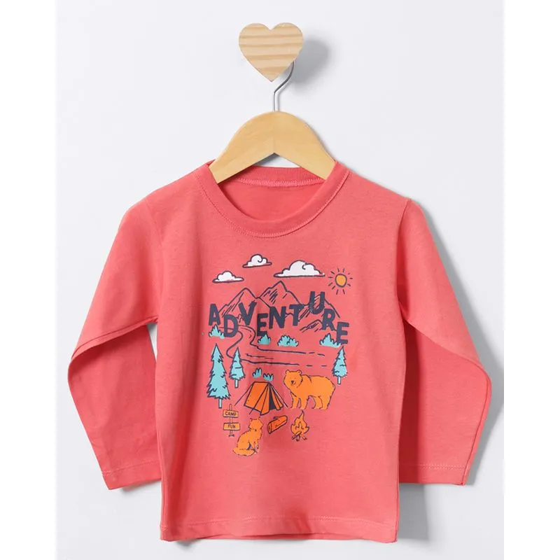 Camiseta Bebê Manga Longa Estampa Sortidas Laranja 2