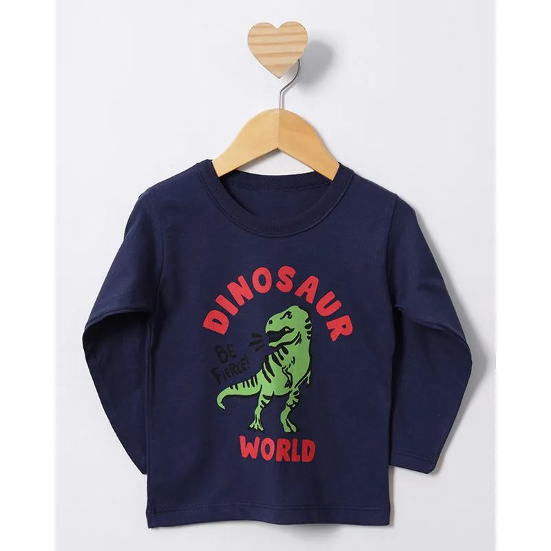 Camiseta Bebê Estampa Sortida Manga Longa Marinho 1