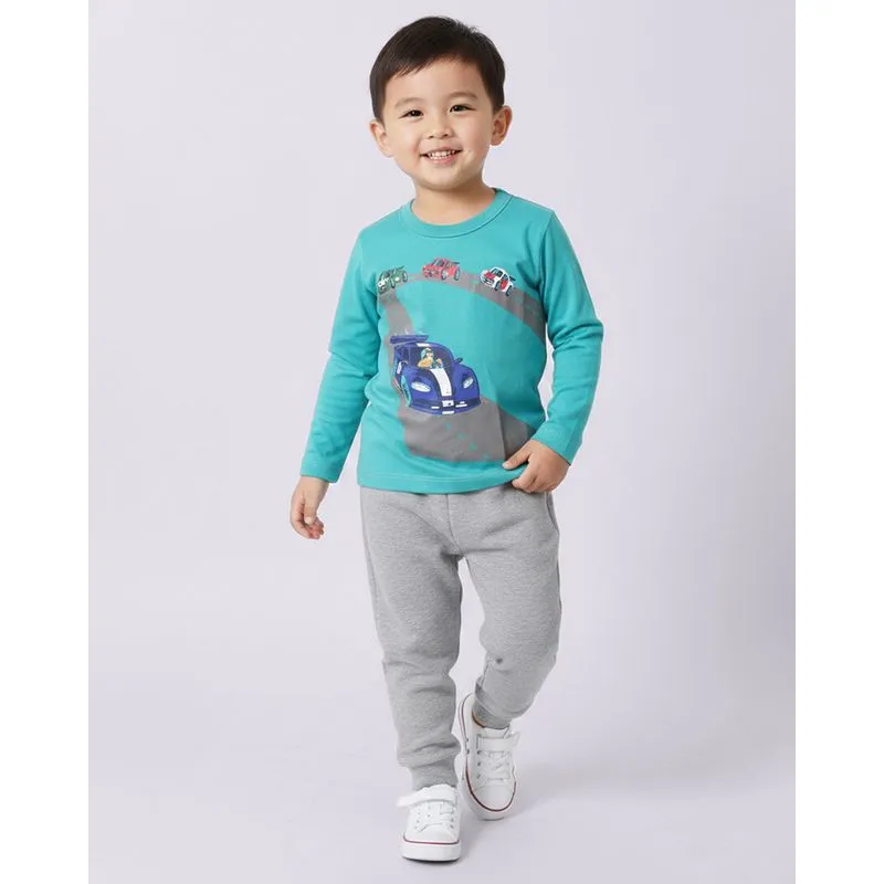 Camiseta Bebê Estampa Sortida Manga Longa Verde 3