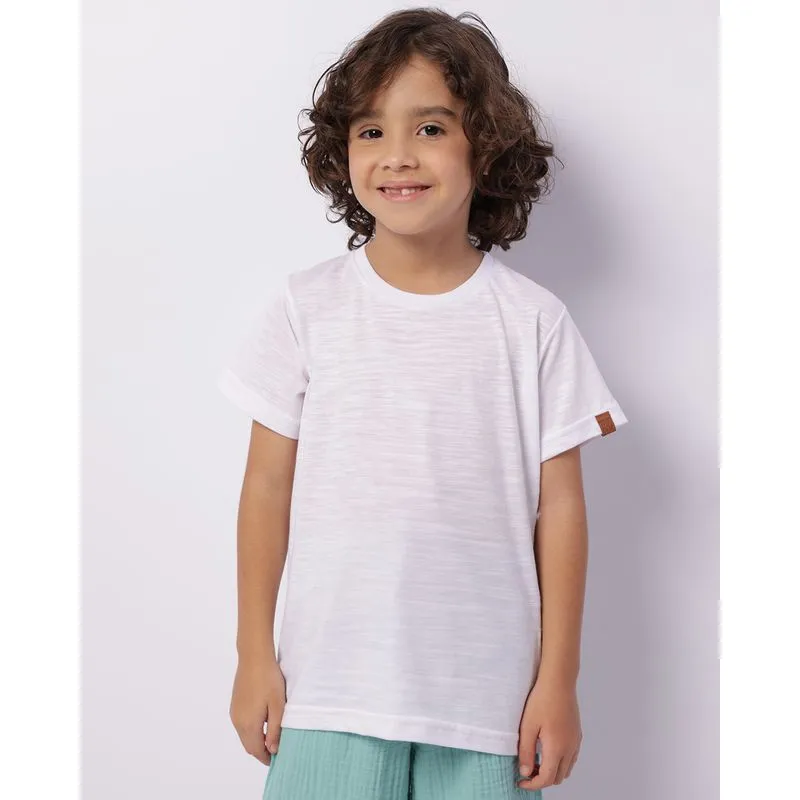 Camiseta Infantil Manga Curta Flamê Branca 6
