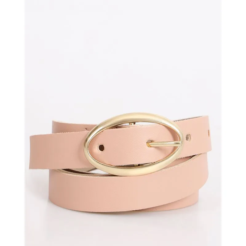 Cinto Feminino Slim Com Fivela Rosa G