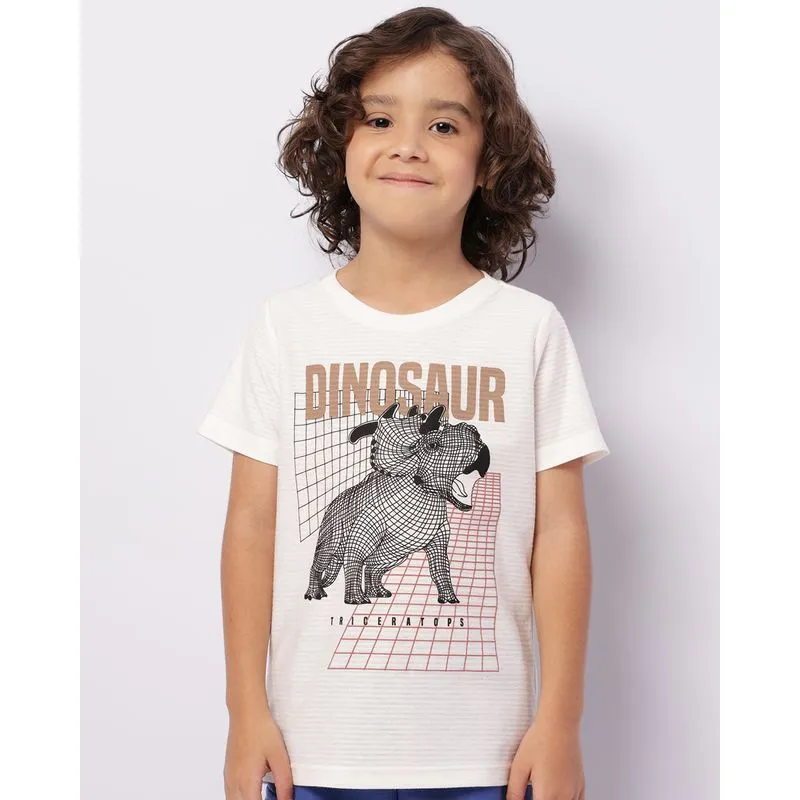 Camiseta Infantil Manga Curta Texturizada Estampa Off White 6