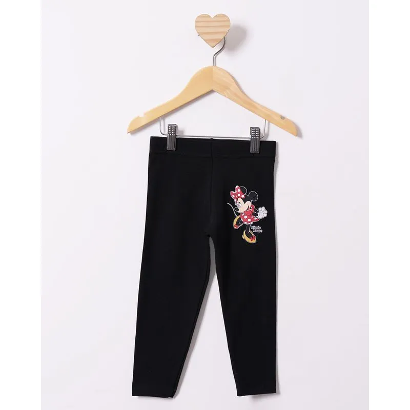 Calça Legging Bebê Disney Minnie Preta 3