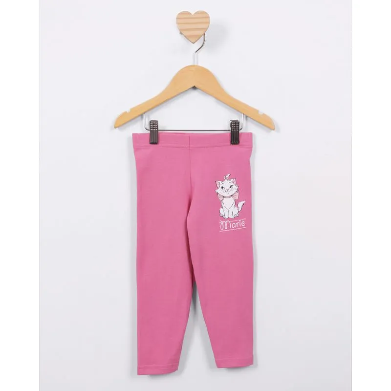 Calça Legging Bebê Disney Marie Rosa 1