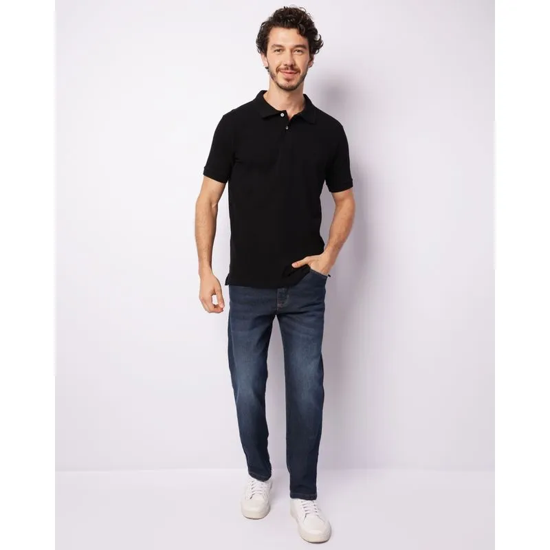 Calça Jeans Masculina Vizzy Slim Com Bolsos Azul 44