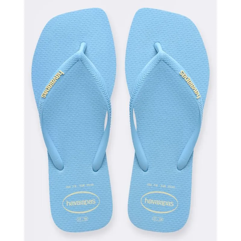 Chinelo Havaianas Feminino Slim Square Popup Azul 33/34