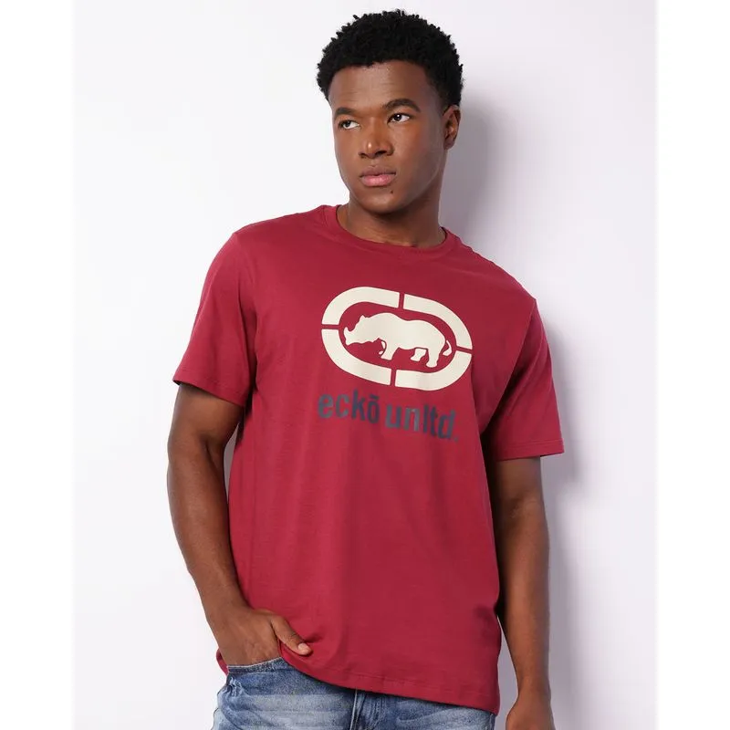Camiseta Masculina Manga Curta Ecko Unlimited Vinho GG