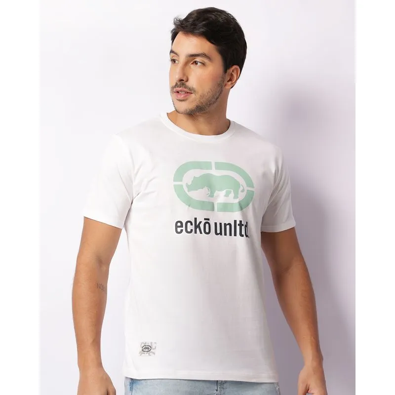 Camiseta Masculina Estampa Ecko Unlimited Manga Curta Branca M