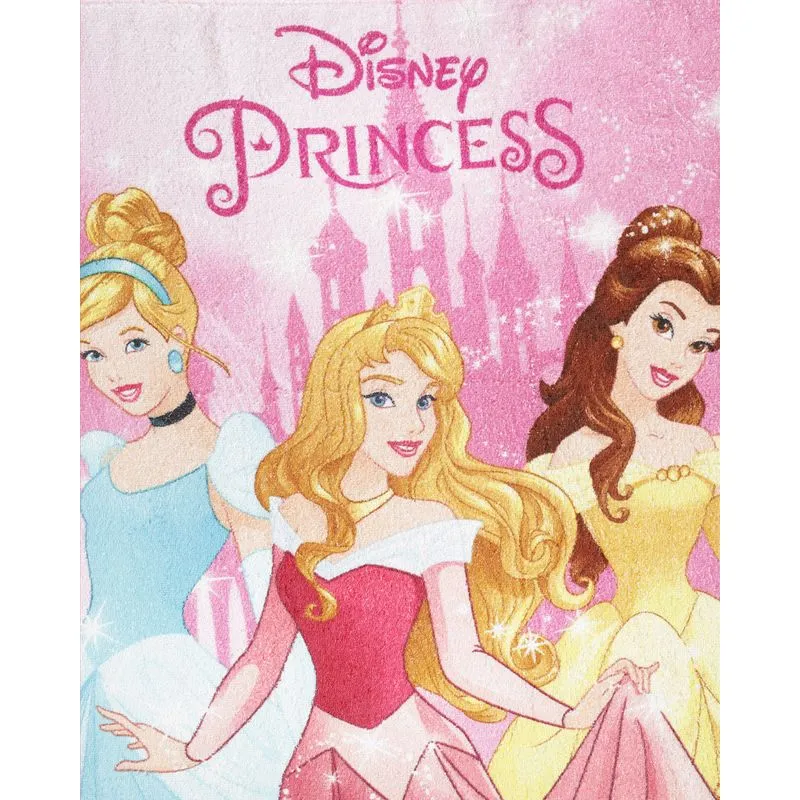 Toalha de Banho Infantil 70cm x 130cm Disney As Princesas Rosa UN