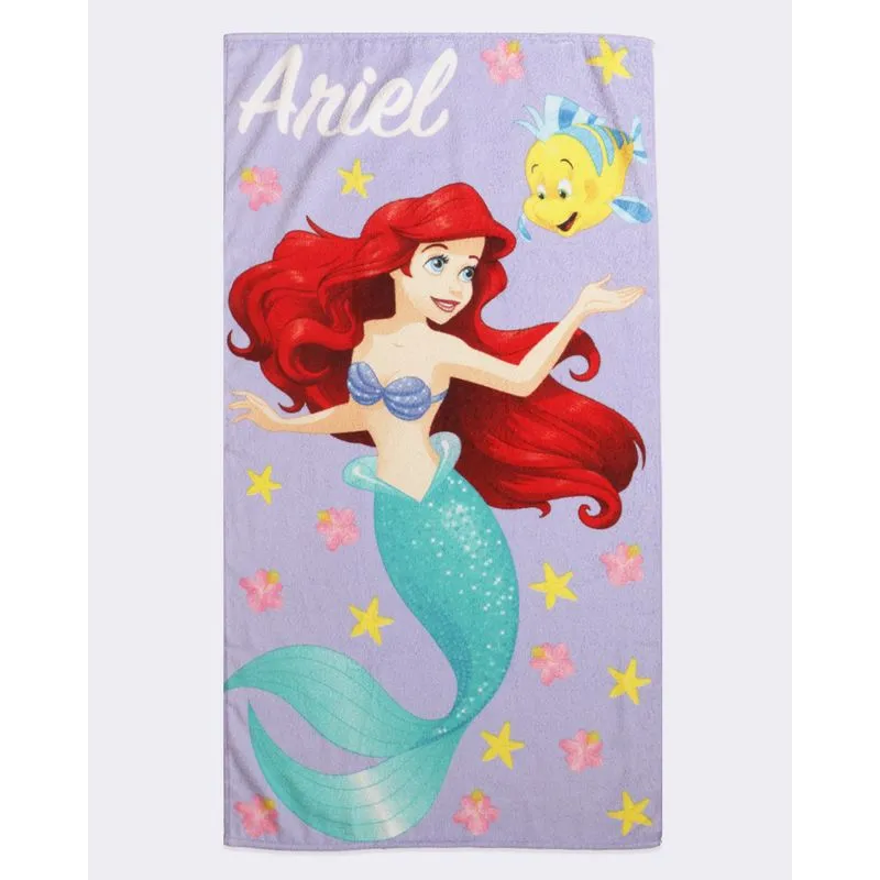Toalha De Banho Infantil Disney A Pequena Sereia Lilás UN