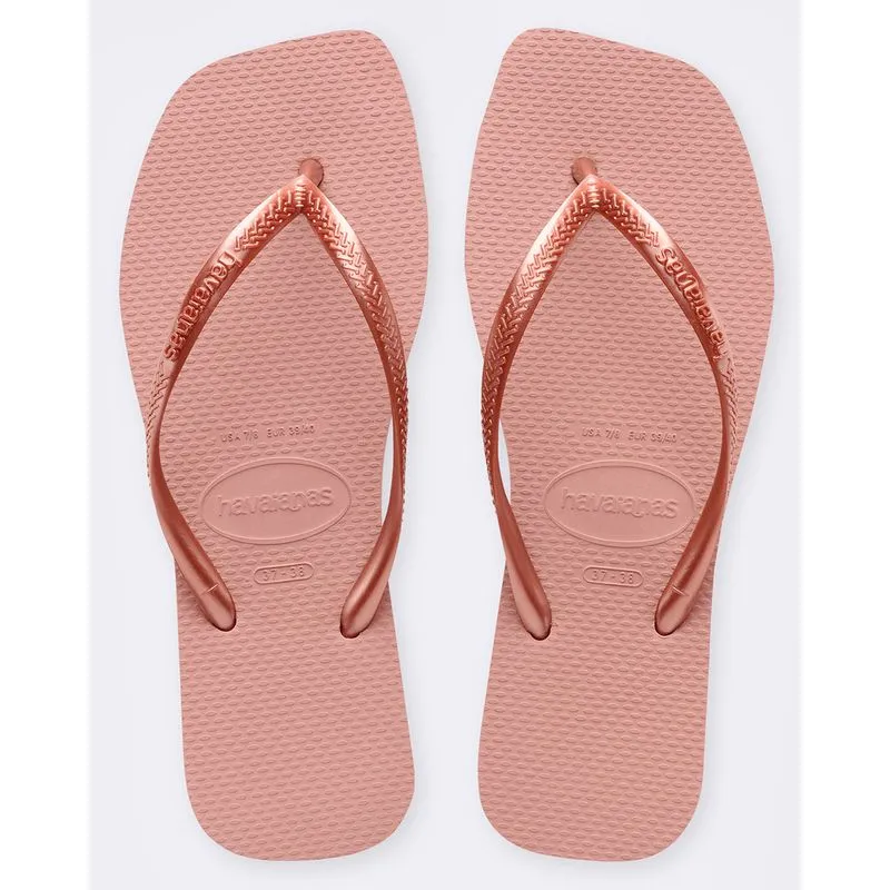 Chinelo Havaianas Feminino Slim Square Rosa 37/38