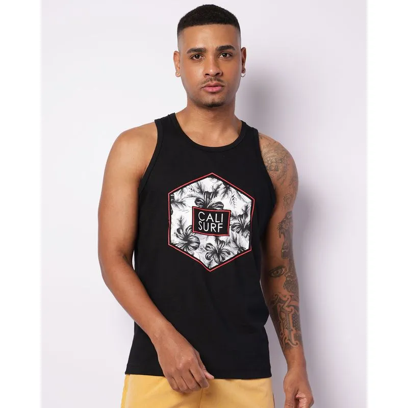 Regata Masculina Surf Estampa Losango Cali Surf Preta P