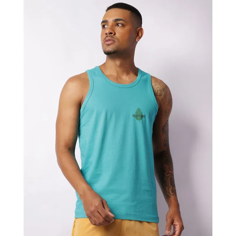 Regata Masculina Surf Estampa Frontal Verde G