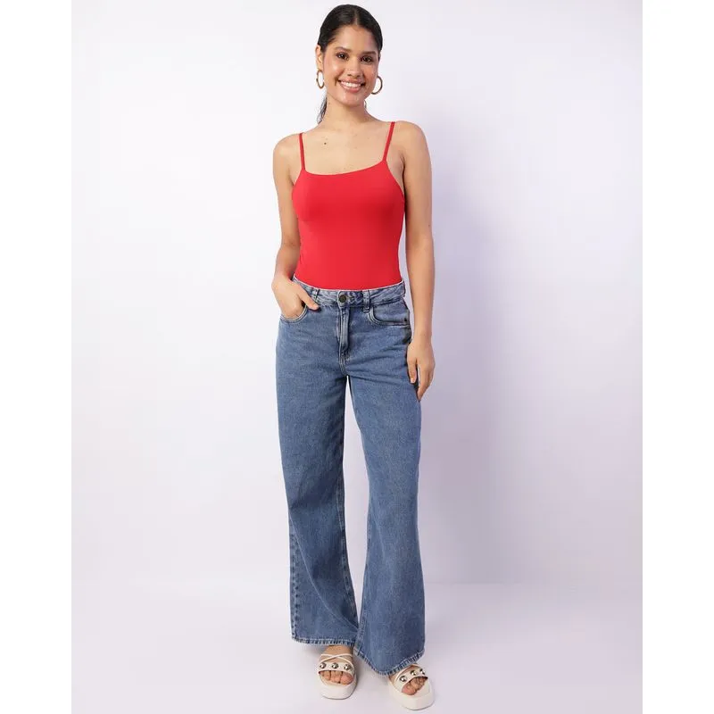Body Feminino Suplex Alcinha Vermelho P