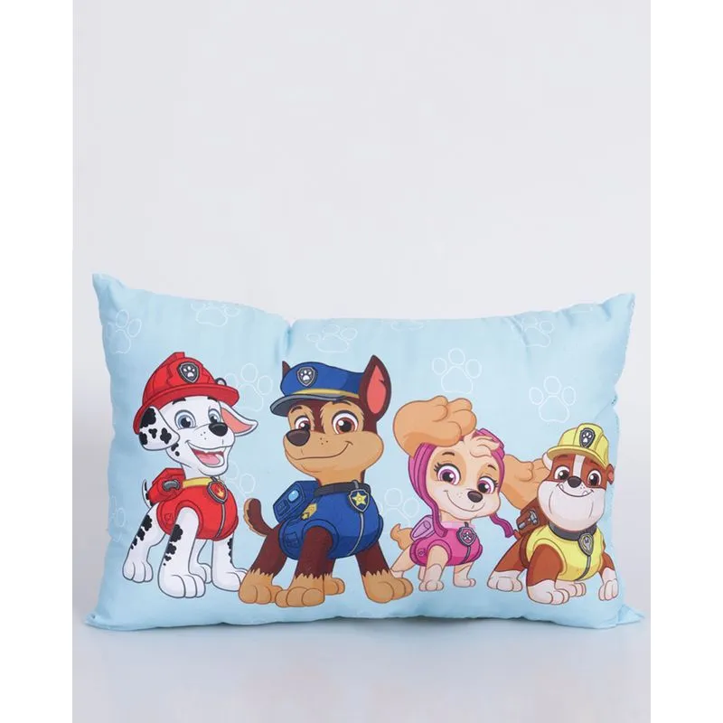 Almofada Infantil Retangular 30cm x 45cm Estampa Patrulha Canina Azul UN